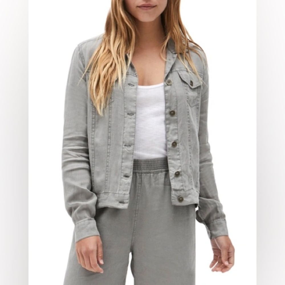 NWOT Michael Stars Linen Jean Jacket